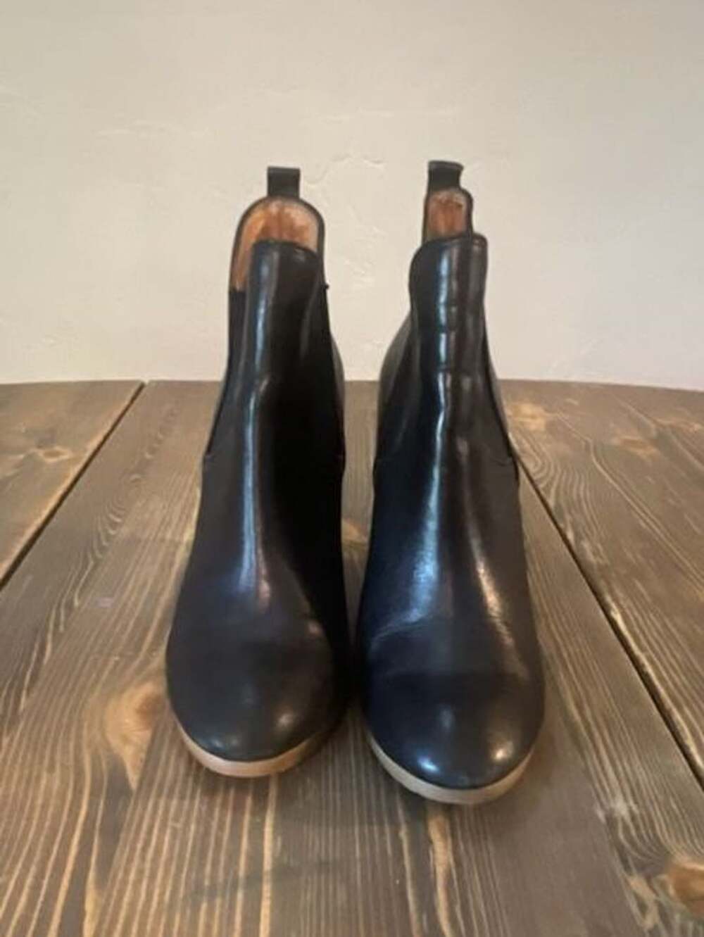 Coach Farrah Wedge Booties Black Leather